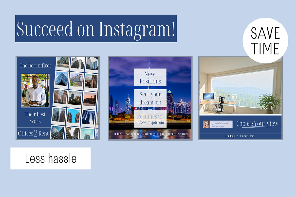 440 Canva Blue Business Corporate, a Social Media Template by Emerald Eyes Design (Photo 10 of 12)