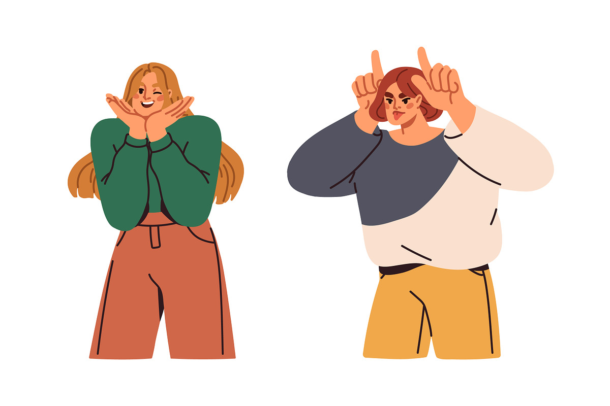 Happy people posing for portrait set, a Person Illustration by Good Studio (Photo 6 of 7)