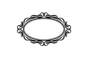 Vintage Oval Frame Vector Bundle, an Illustration by musafir_fashion (Thumbnail 5 of 31)