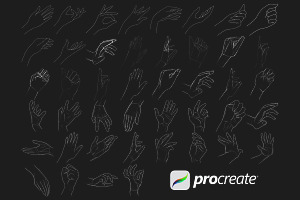 Hands Set 1 Procreate Brush Stamps