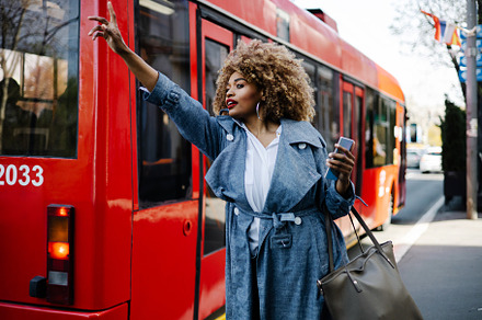 Beautiful black woman on street, a Person Photo by REDDOT Studio
