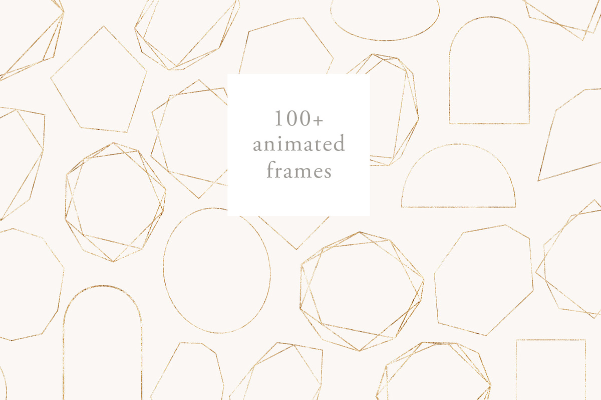 animated Geometric Gold Frames, an Object Graphic by January Bloom (Photo 6 of 10)