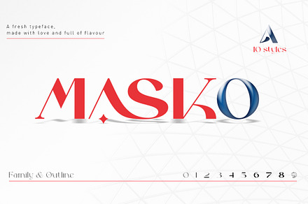 Masko Family, a Sans Serif Font by Areatype