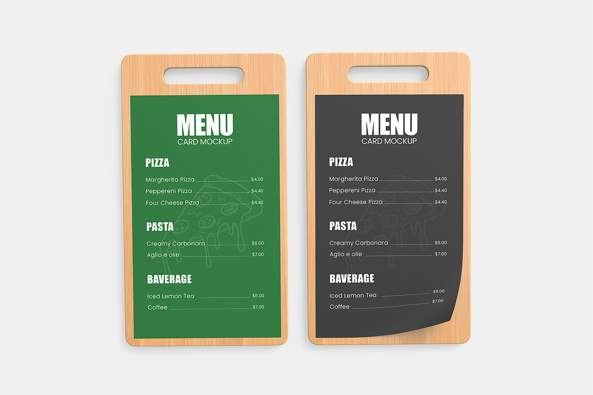 Clipboard Menu Card Mockup Bundle, an Advertising Mockup by graphypix (Photo 5 of 11)