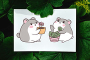 14 Cute Grey Hamster Character, an Animal Illustration by jongcreative (Thumbnail 2 of 6)