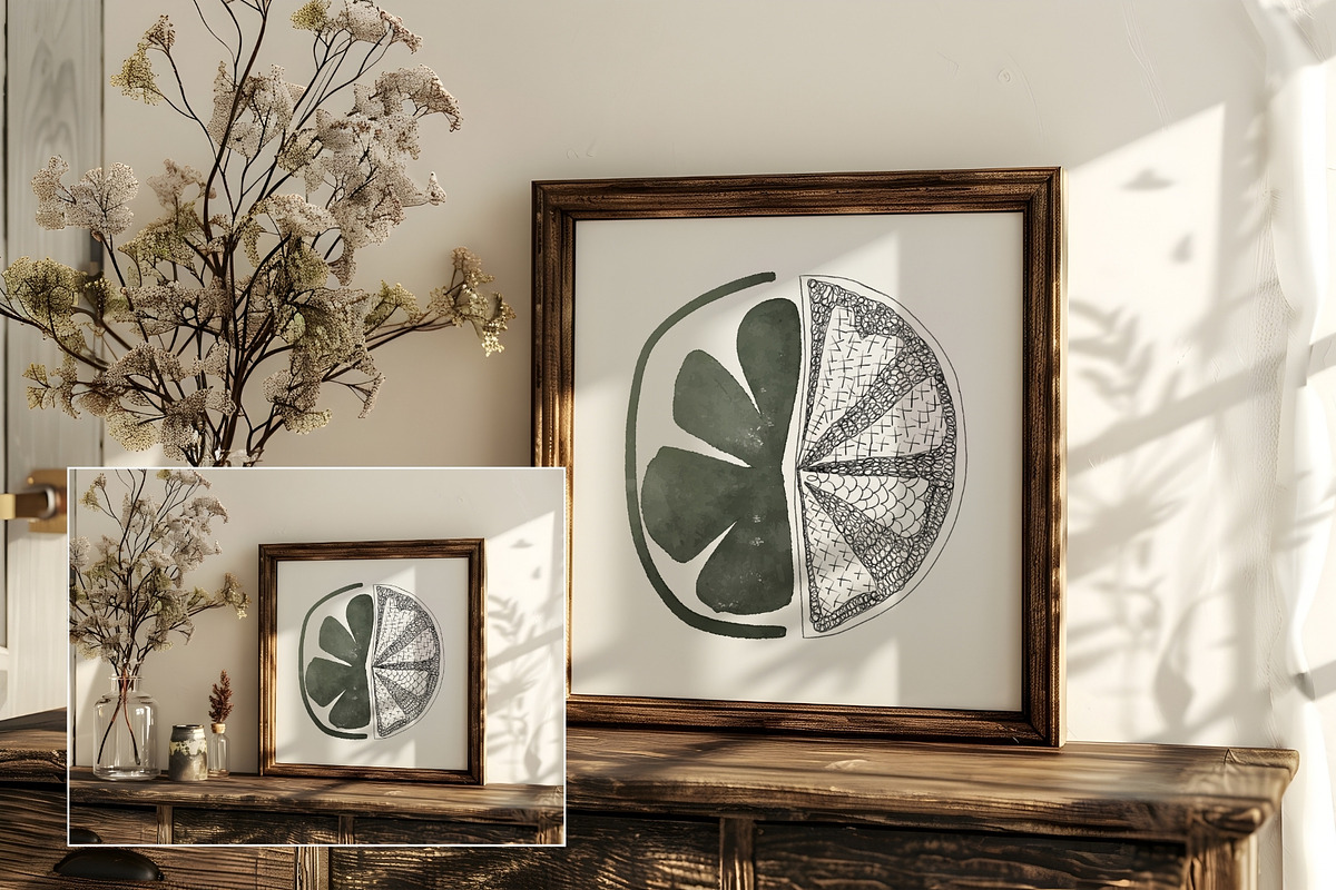 Rustic 1:1 Frame Mockup FR-RU-002, a Household Mockup by Callistemon Creative (Photo 4 of 8)