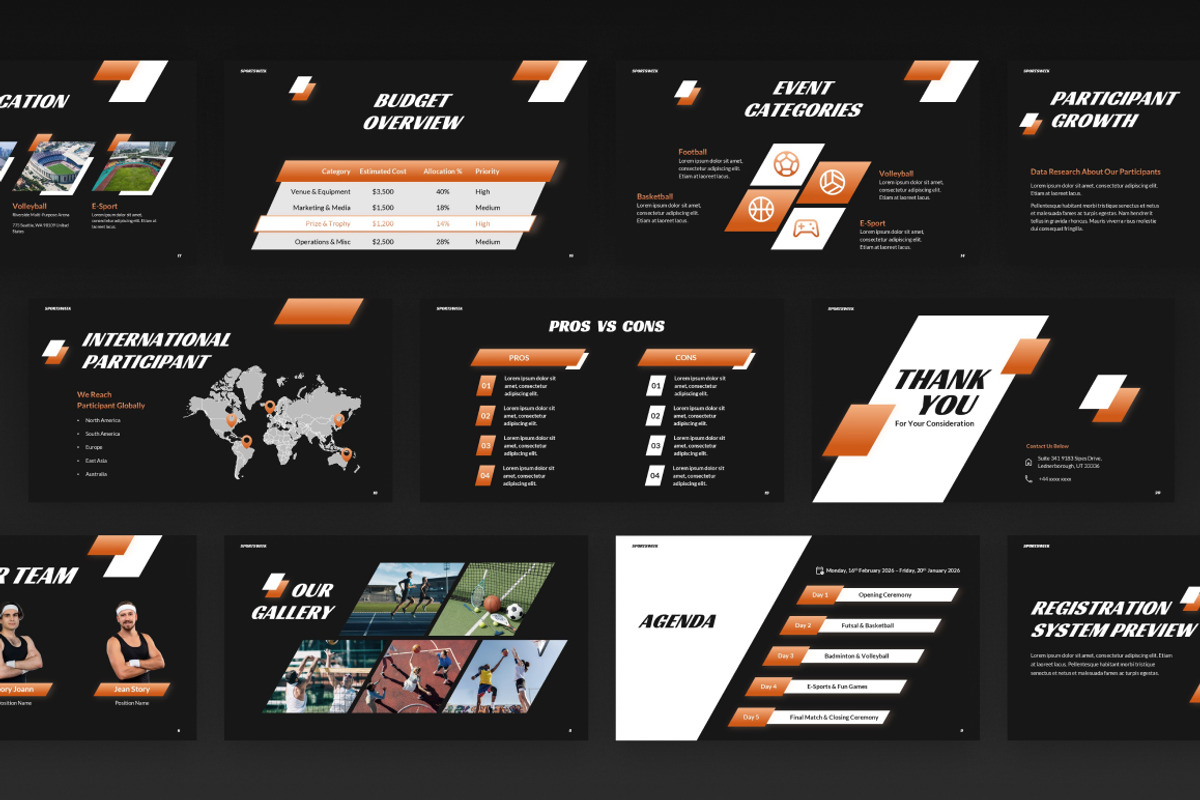 Sport Week Google Slides, a Presentation Template by Loin Studio (Photo 3 of 4)