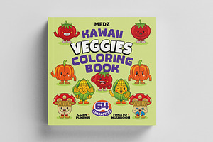 Kawaii Veggies Coloring Book 02