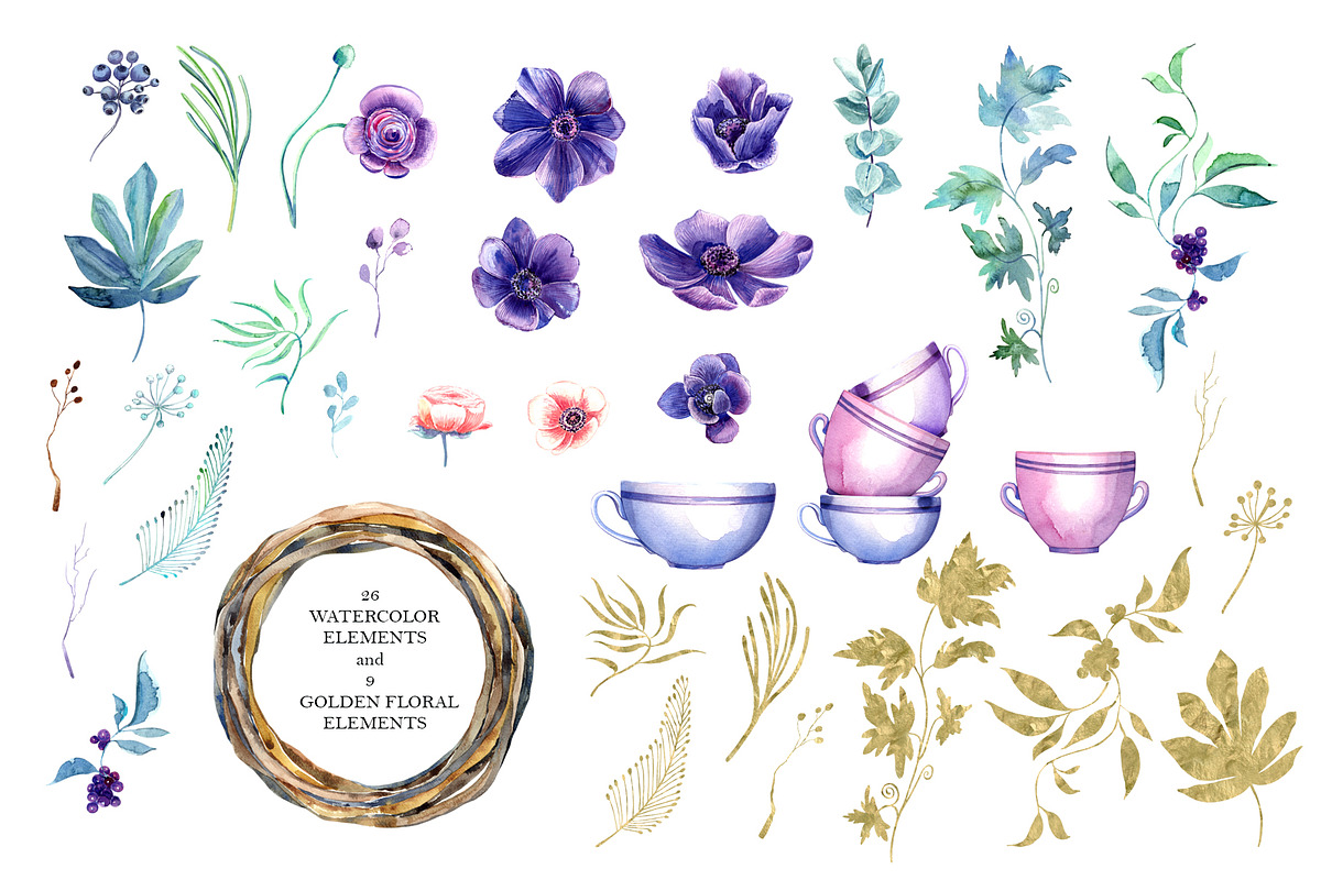 WILD ANEMONES, a Decorative Illustration by JennyColorArt (Photo 8 of 12)