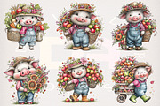 Cute Autumn Pig Clipart Bundle, a Transportation Illustration by Digital Artistic99 (Thumbnail 3 of 9)