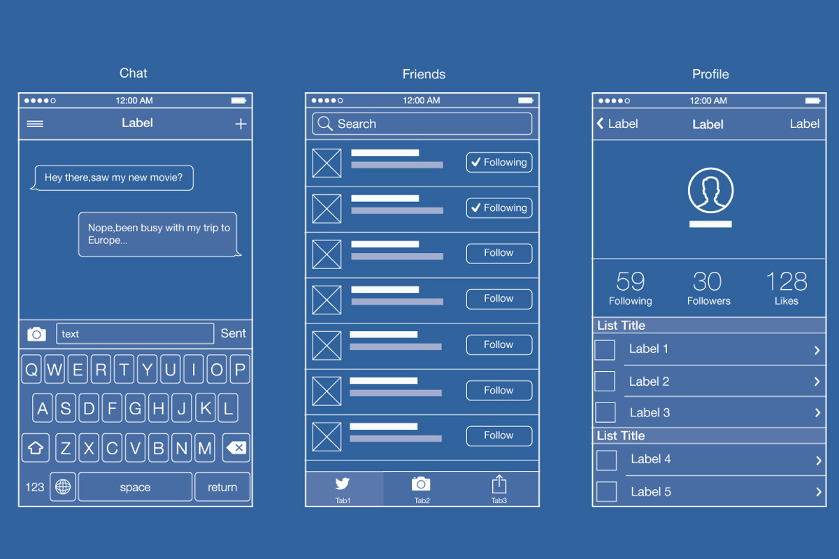 iOS7 Clear Pro (OmniGraffle Stencil), an iPhone Mockup by pypple (Photo 4 of 5)