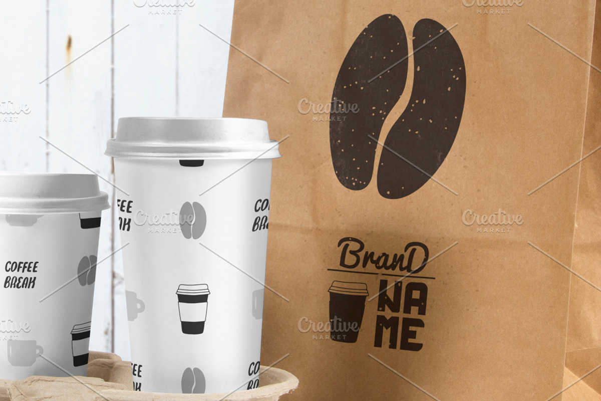 4 Coffee Logos, a Branding & Logo Template by Zhemchuzhina (Photo 2 of 4)