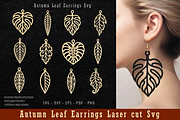 Autumn Leaf Earring Svg, a Work Illustration by Dream Creation (Thumbnail 1 of 3)