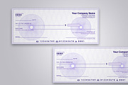 Bank Check Template, a Stationery Template by DesignerCandies (Thumbnail 2 of 2)