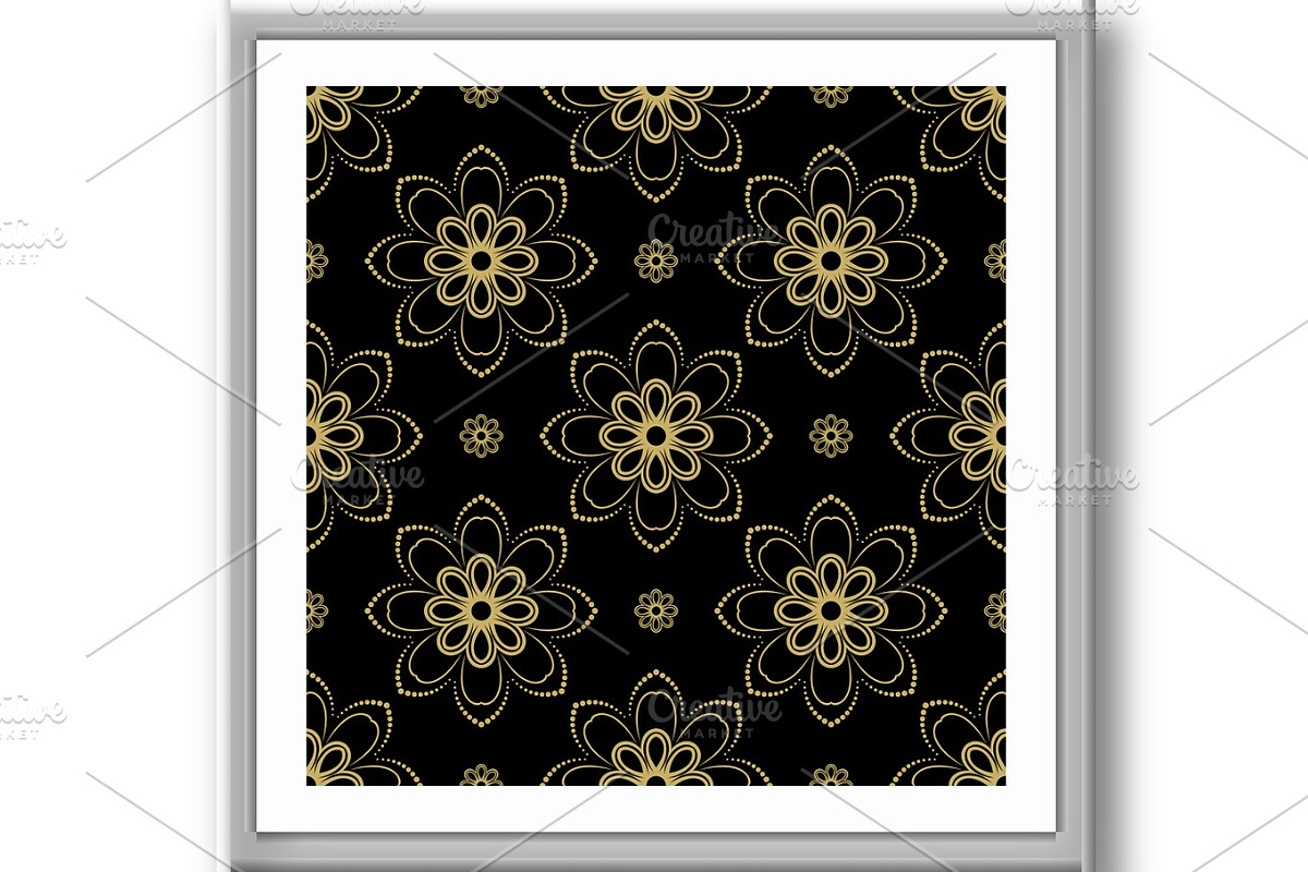 Floral Fine Seamless Vector Pattern, a Decorative Illustration by FineArtStudio (Photo 3 of 3)
