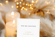 Christmas Invitation Mockup 5x7 In, an Advertising Mockup by Serenefeeling (Thumbnail 3 of 7)