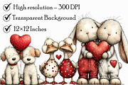 Whimsical Valentine Animal Couples C, an Illustration by Libby Wishes (Thumbnail 7 of 7)