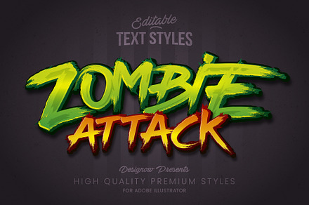 Zombie Attack Text Style