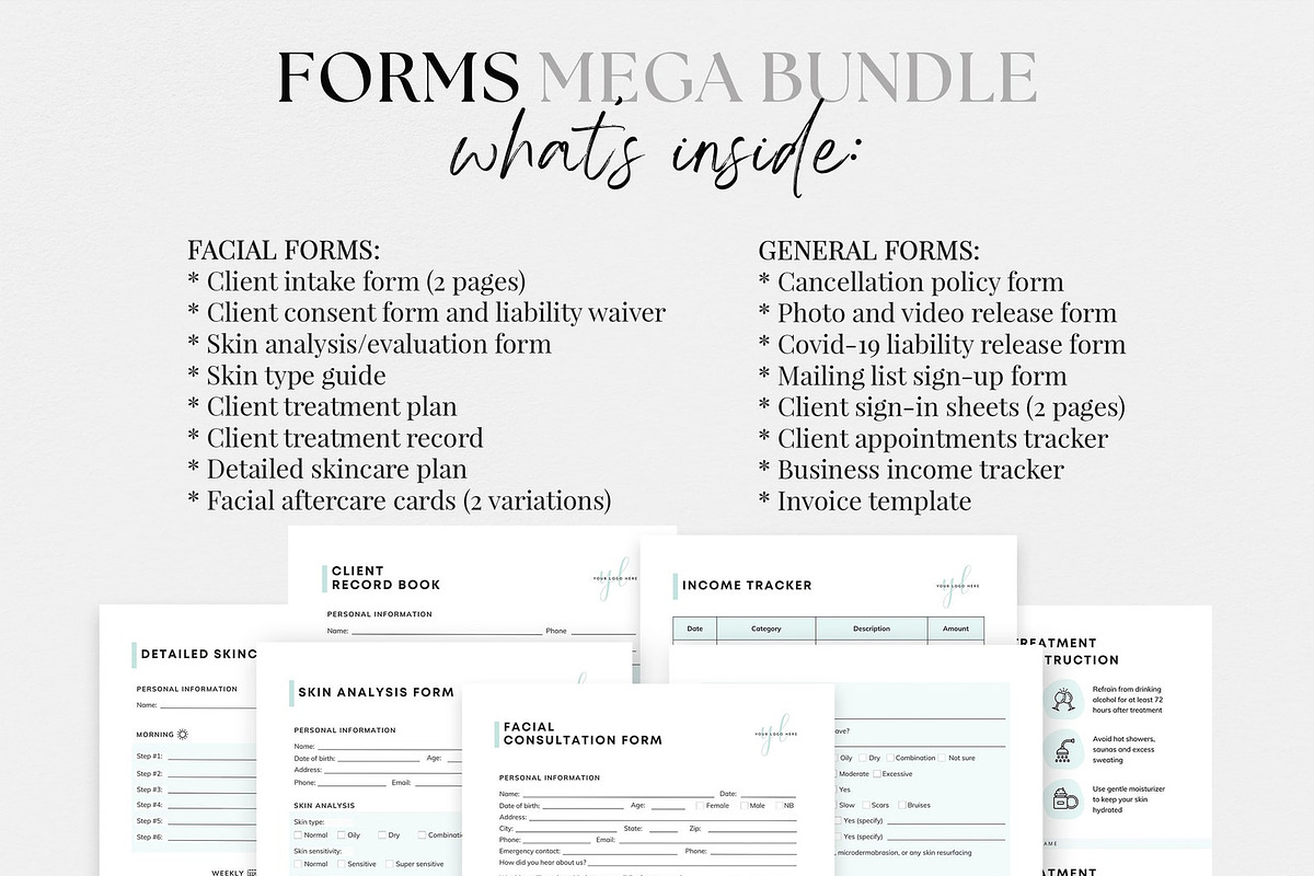 Facial Treatment Forms, a Websites & App Template by SwitzerShop (Photo 2 of 7)