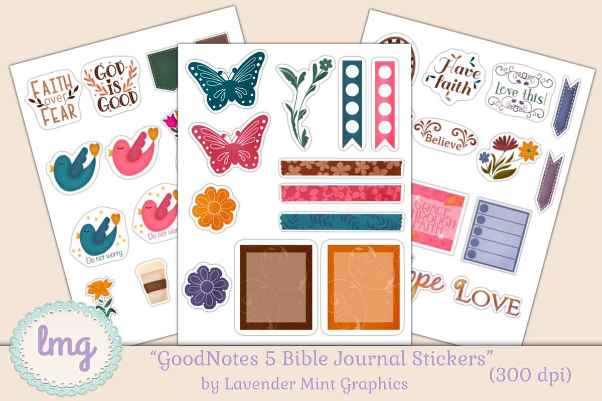Goodnotes Bible Journal Stickers, an Illustration by Lavender Mint Graphics (Photo 2 of 5)
