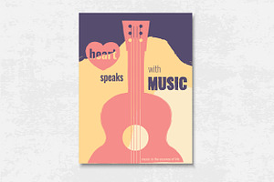 Music Poster Inspirational Quote, a Decorative Illustration by PsychocheArt