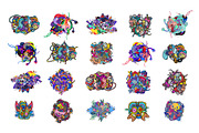 20 Abstract Doodle Illustrations, a Decorative Illustration by singpentinkhappy (Thumbnail 2 of 9)