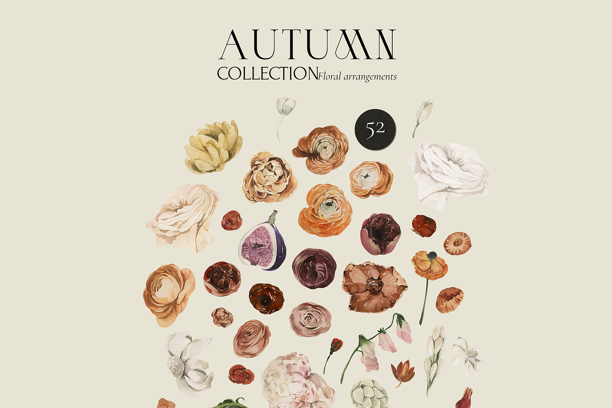 AUTUMN FLORA watercolor floral fall, a Seasonal Illustration by Lana Elanor (Photo 11 of 11)