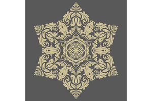 Damask Vector Orient Pattern, a Decorative Illustration by FineArtStudio
