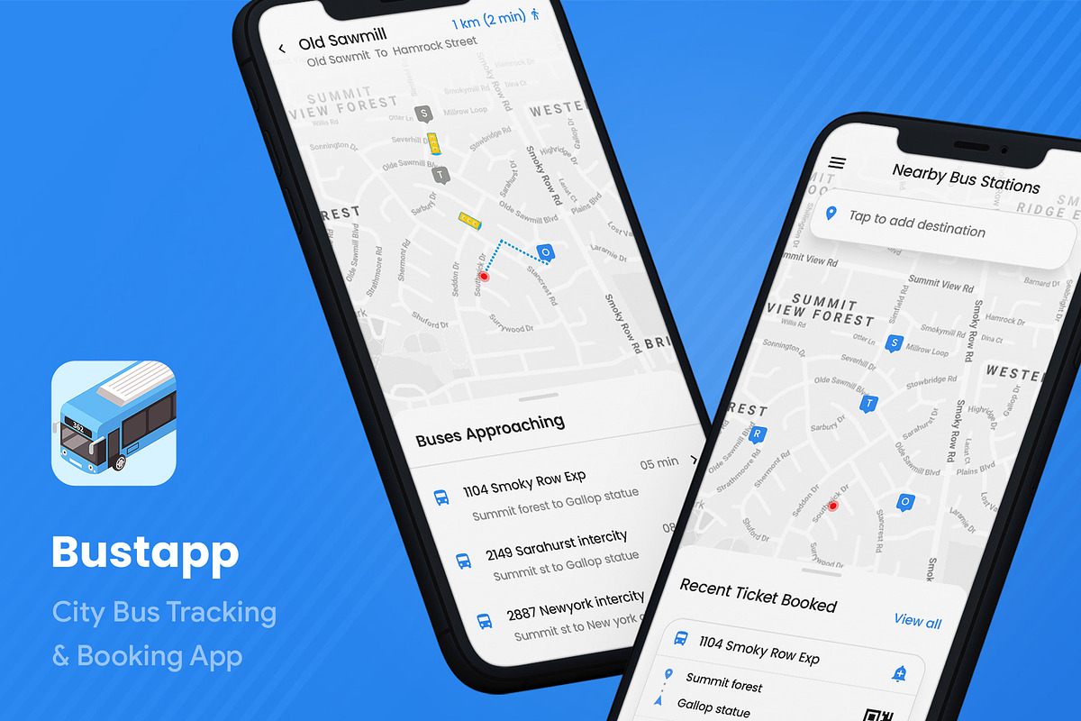 City Bus BookingApp Bustapp, an UI Kit Template by Opus LabWorks (Photo 3 of 7)