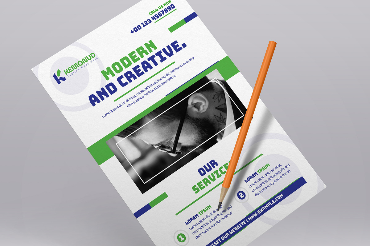 Corporate Flyer Template, a Flyer Template by MightyDesign (Photo 4 of 7)