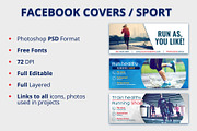 Facebook Cover Pack Sport Running, a Social Media Template by Malst (Thumbnail 1 of 4)