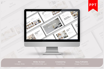 KITCHEN - PowerPoint Template, a Presentation Template by kreatifreya