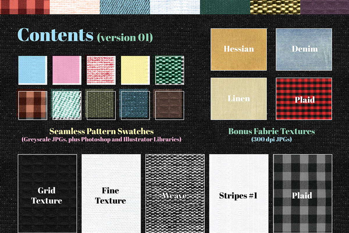 Quick Cotton Patterns and Textures, a Pattern Graphic by Wingsart Studio