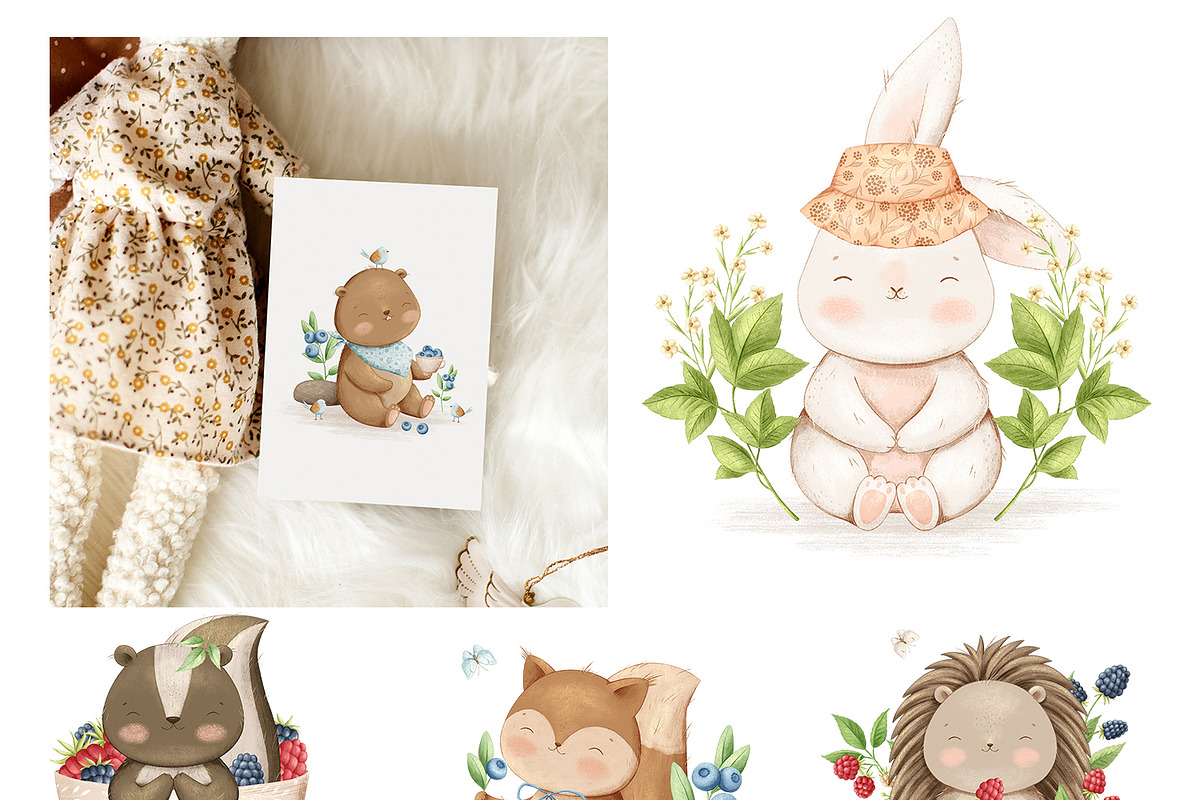 Berry Summer - kids collection, an Animal Illustration by polikarpovaart (Photo 5 of 21)