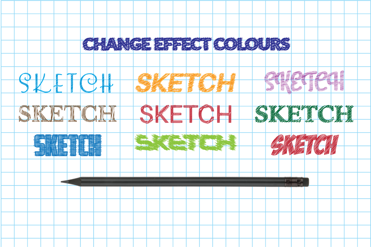 Illustrator Sketch Text Effects preview 4