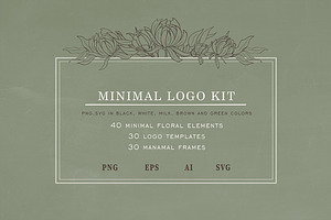 Minimal Logo Kit, a Branding & Logo Template by Garden in frame