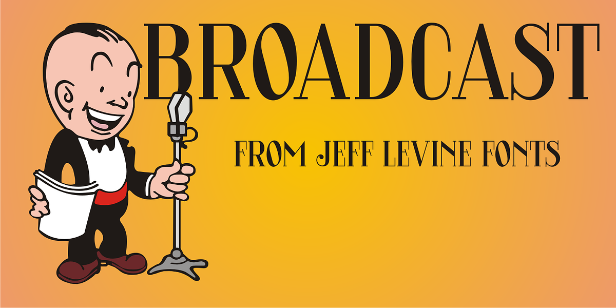 Broadcast JNL, a Serif Font by Jeff Levine Fonts