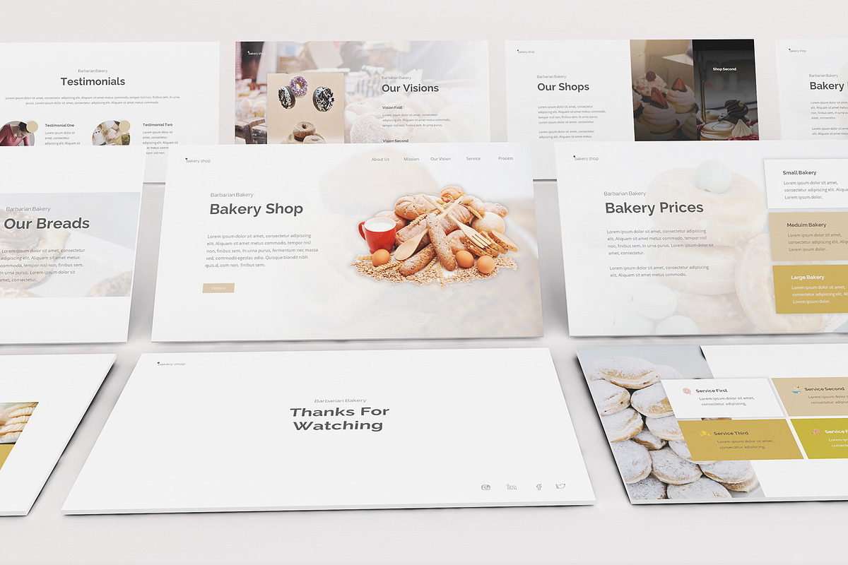 Bakery Powerpoint Template, a Presentation Template by Formatika Studio