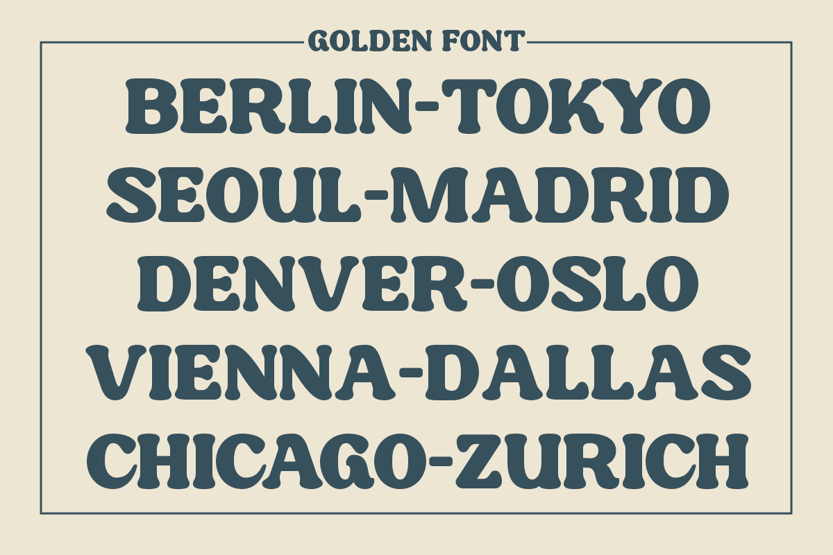 Golden Fat Elegant Modern Retro Font, a Serif Font by roomspace creative lab (Photo 9 of 11)