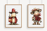 Funny western cows Clipart, an Illustration by Libby Wishes (Thumbnail 6 of 7)