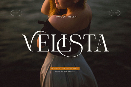 Velista || elegant display serif, a Serif Font by ToniStudio