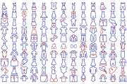 Cloths Vector Icons Modern Designs., an Icon by Vector Portal (Thumbnail 7 of 9)