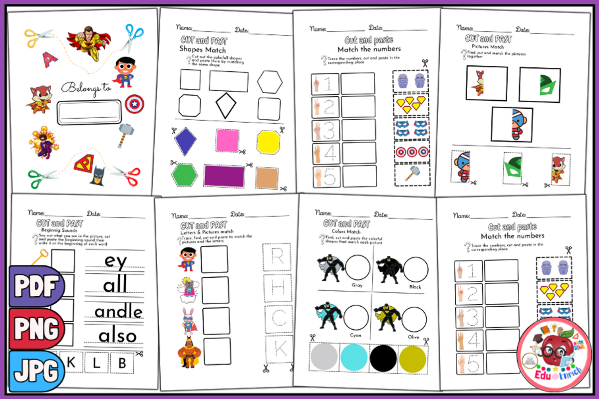 Scissor Skills Activity Book, an Education Illustration by EduEnrich (Photo 2 of 3)