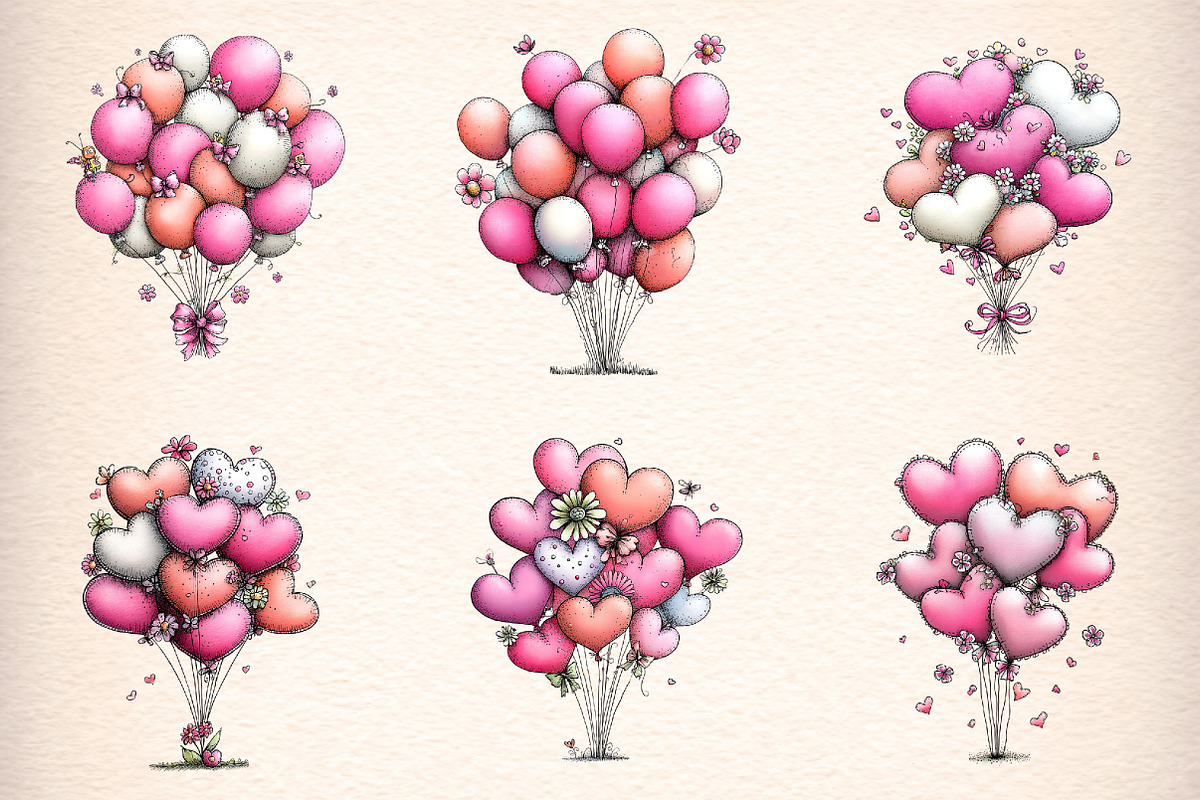 Whimsical Birthday Balloon Graphics, an Illustration by Digital Artistic99 (Photo 3 of 11)