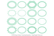 Mint Round Lace Frames, an Illustration by Amanda Ilkov (Thumbnail 4 of 5)