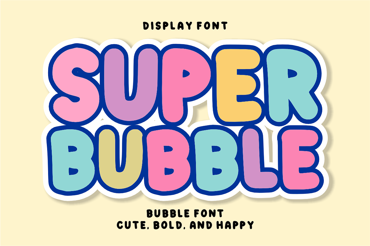 Bubble Picnic - Cute Bubble Font, a Handwritten Font by KiddoGlyphs Studio (Photo 3 of 5)