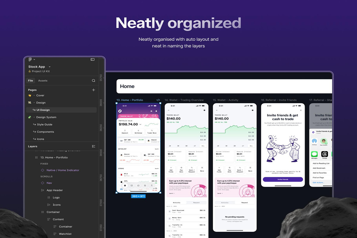 Cepeq — Stock Finance App UI Kit, an UI Kit Template by Lumina_ui_ux202 (Photo 4 of 6)