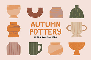 Autumn Pottery | Cliparts, Patterns