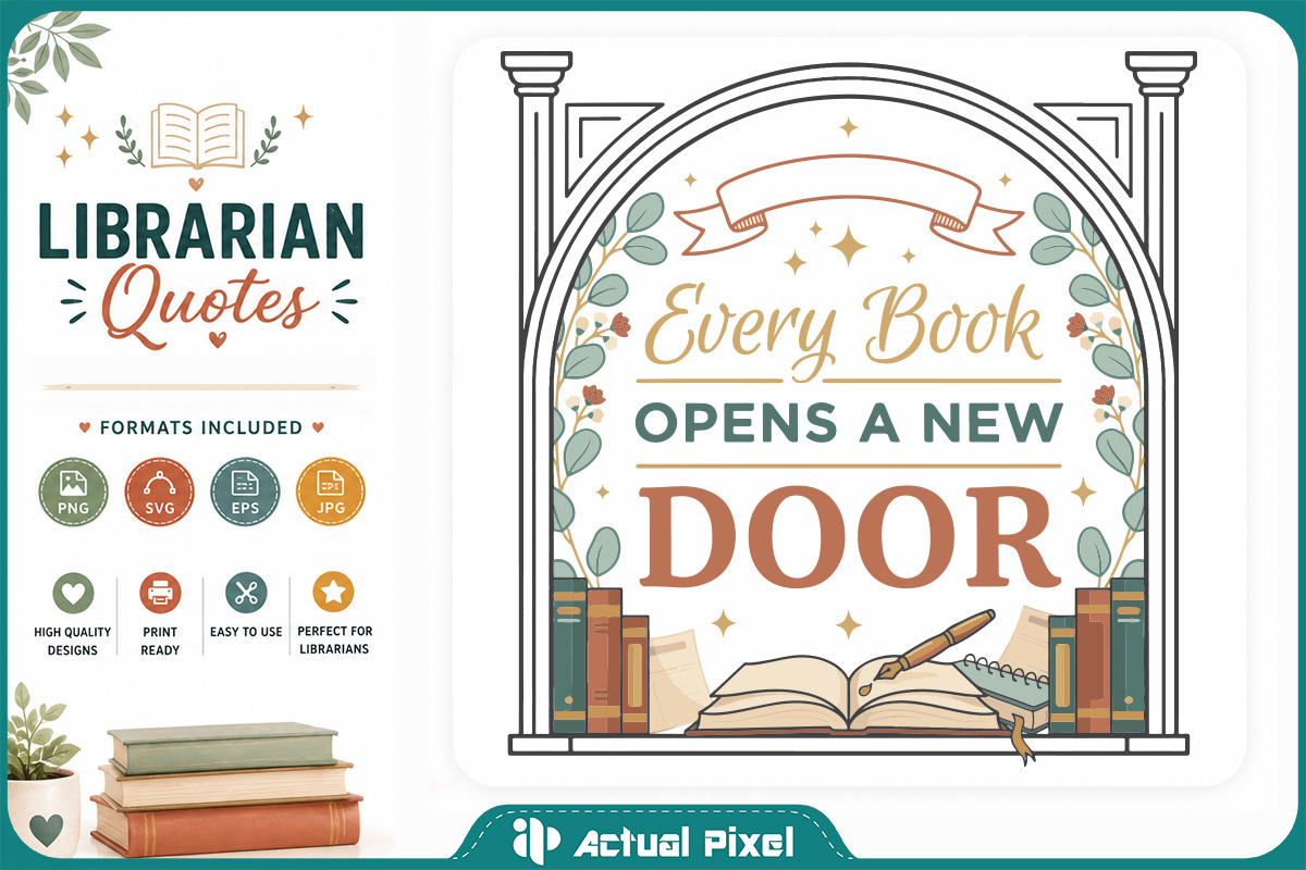 Librarian Quotes Bundle, an Object Graphic by Actual Pixel (Photo 7 of 20)