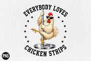 Everybody Loves Chicken Strips PNG, a Seasonal Illustration by CraftArtStudio (Thumbnail 1 of 4)